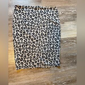 19V69 Italia Versace Leopard Print Skirt - Black and Gray